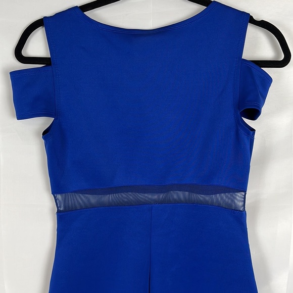 Sweet Storm Open Shoulder Royal Blue Dress Women's Size Small - Picture 6 of 8